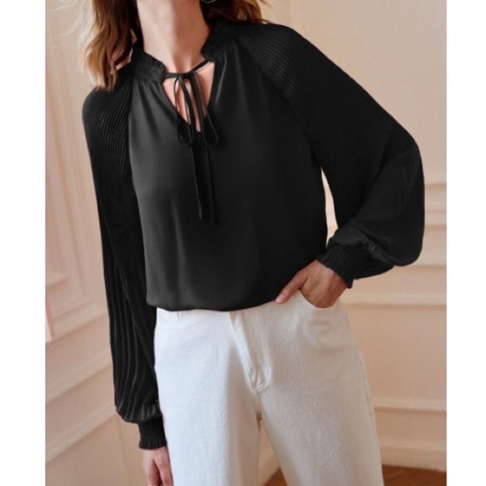 Luxe tie neck blouse - Picture 11 of 15